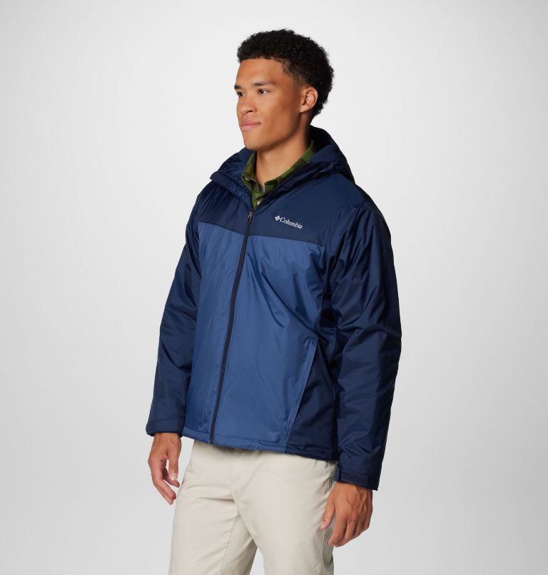 Men's Glennaker II Sherpa Lined Jacket, Color: Collegiate Navy, Dark Mountain, image 4