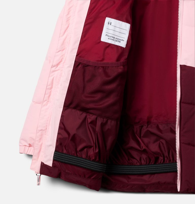 Youth Arctic Blast II Insulated Ski Jacket, Color: Satin Pink, Rich Wine, image 3