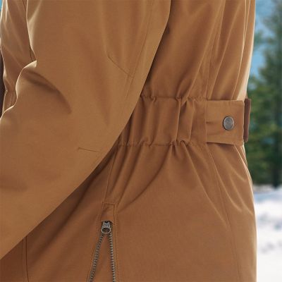 Model showing their adjusted, cinched waist.
