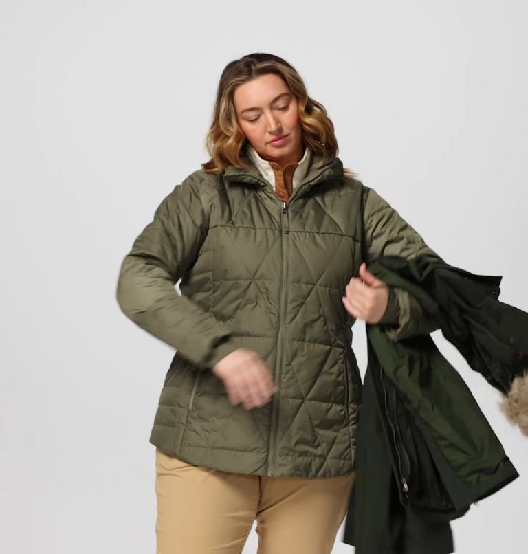 Women's Payton Pass II Interchange Jacket - Plus Size, Color: Greenscape