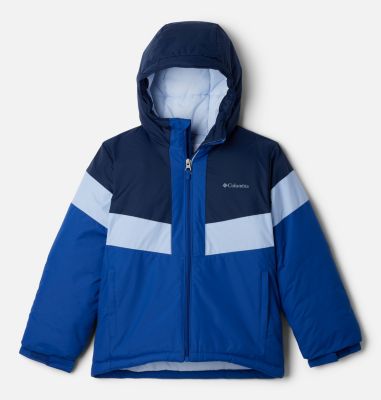 Boys' Lightning Lift III Jacket, Color: Mountain Blue, Collegiate Navy, Whisper, image 1