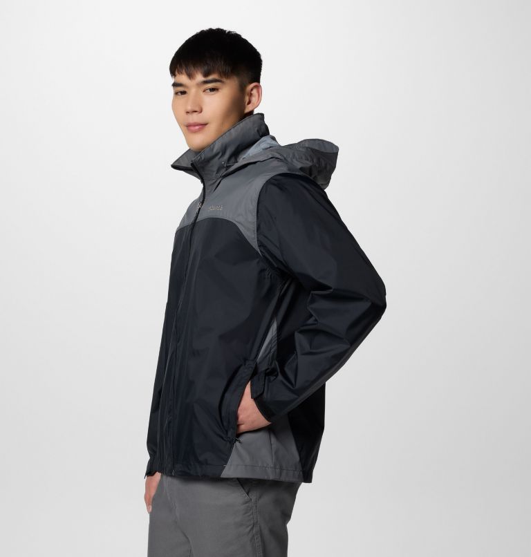 Men's Glennaker Lake II Rain Jacket, Color: Black, City Grey, image 5