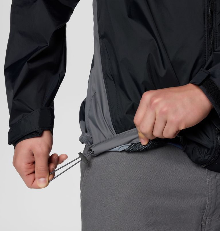 Men's Glennaker Lake II Rain Jacket, Color: Black, City Grey, image 8