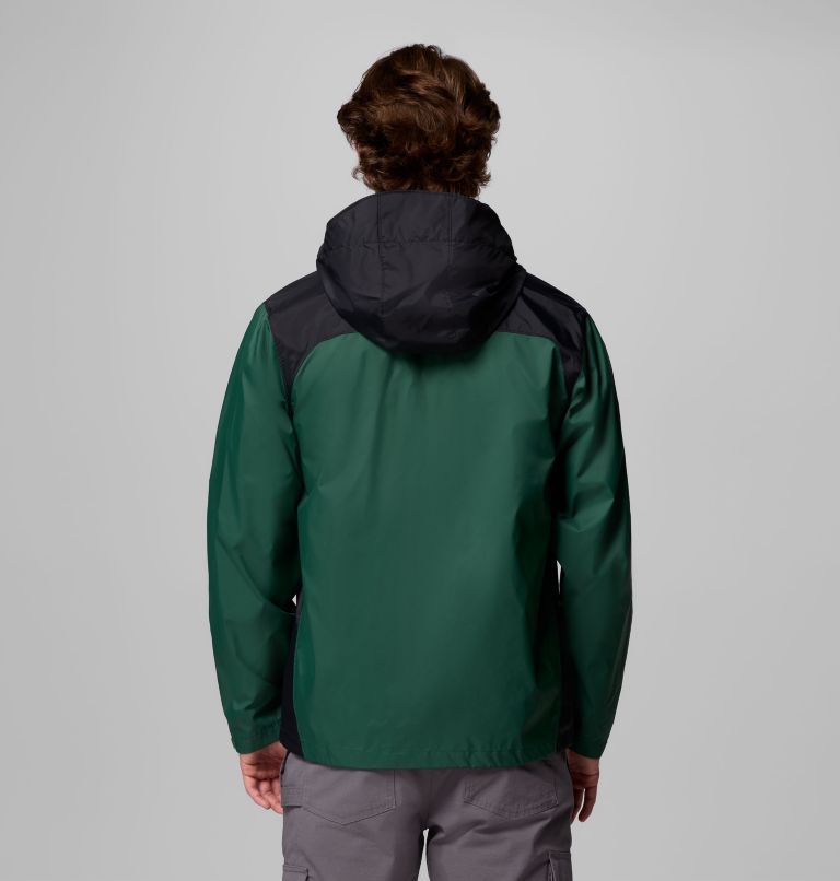 Men's Glennaker Lake II Rain Jacket, Color: Rain Forest, Black, image 3