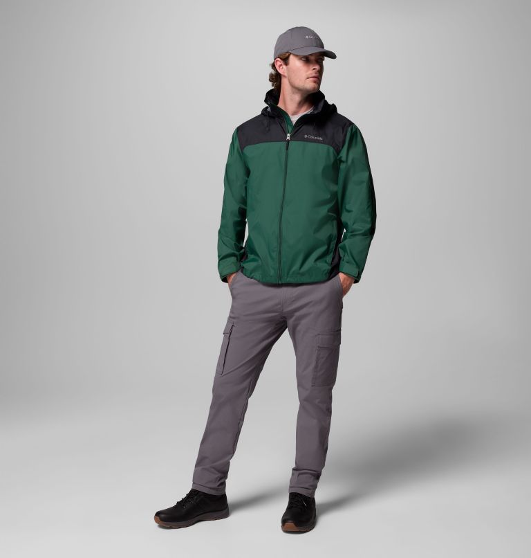 Men's Glennaker Lake II Rain Jacket, Color: Rain Forest, Black, image 2