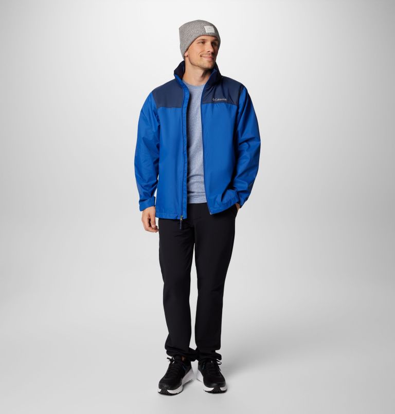 Men's Glennaker Lake II Rain Jacket, Color: Mountain Blue, Collegiate Navy, image 3