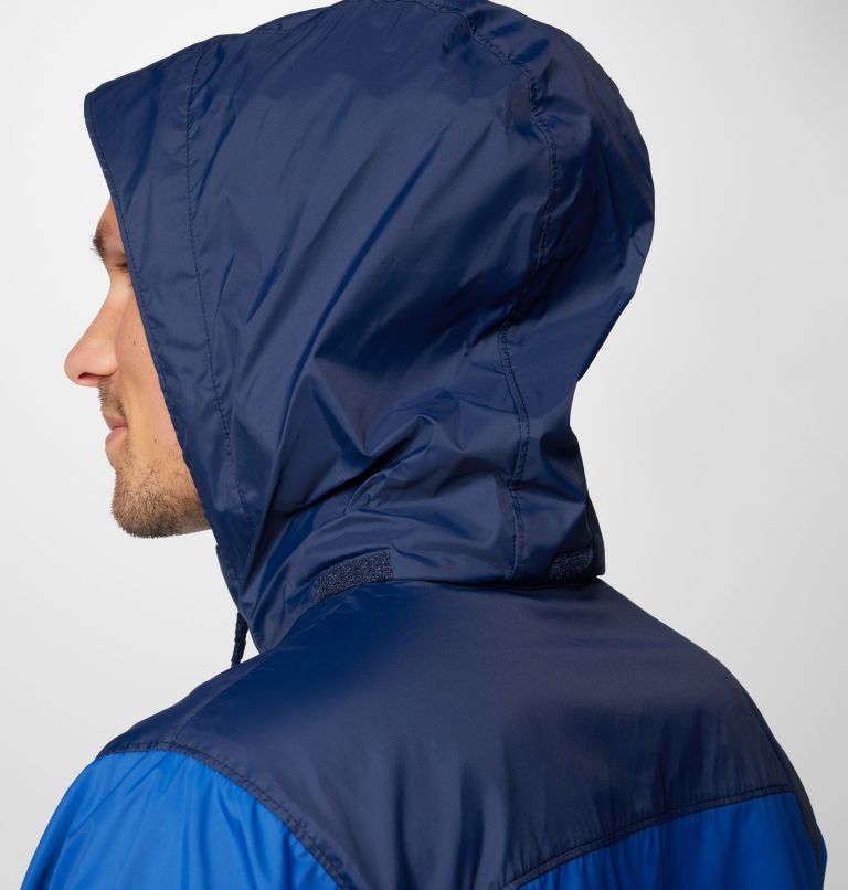 Men's Glennaker Lake II Rain Jacket, Color: Mountain Blue, Collegiate Navy, image 7