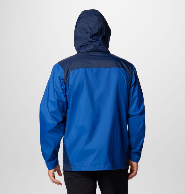 Men's Glennaker Lake II Rain Jacket, Color: Mountain Blue, Collegiate Navy, image 2