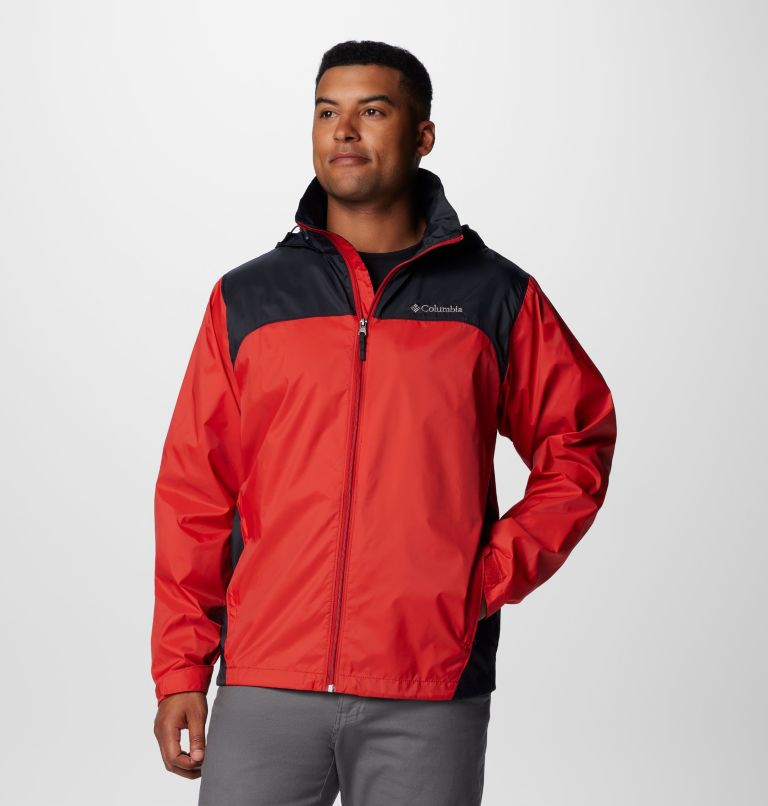 Men's Glennaker Lake II Rain Jacket, Color: Sail Red, Black, image 4
