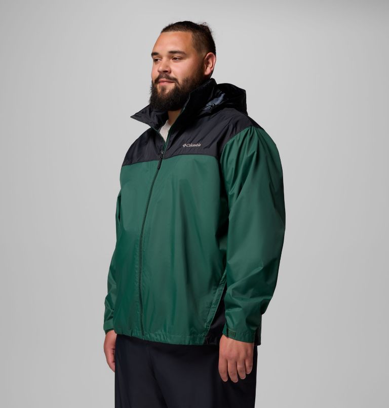 Men's Glennaker Lake II Rain Jacket - Big, Color: Rain Forest, Black, image 4