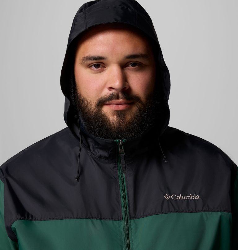 Men's Glennaker Lake II Rain Jacket - Big, Color: Rain Forest, Black, image 6