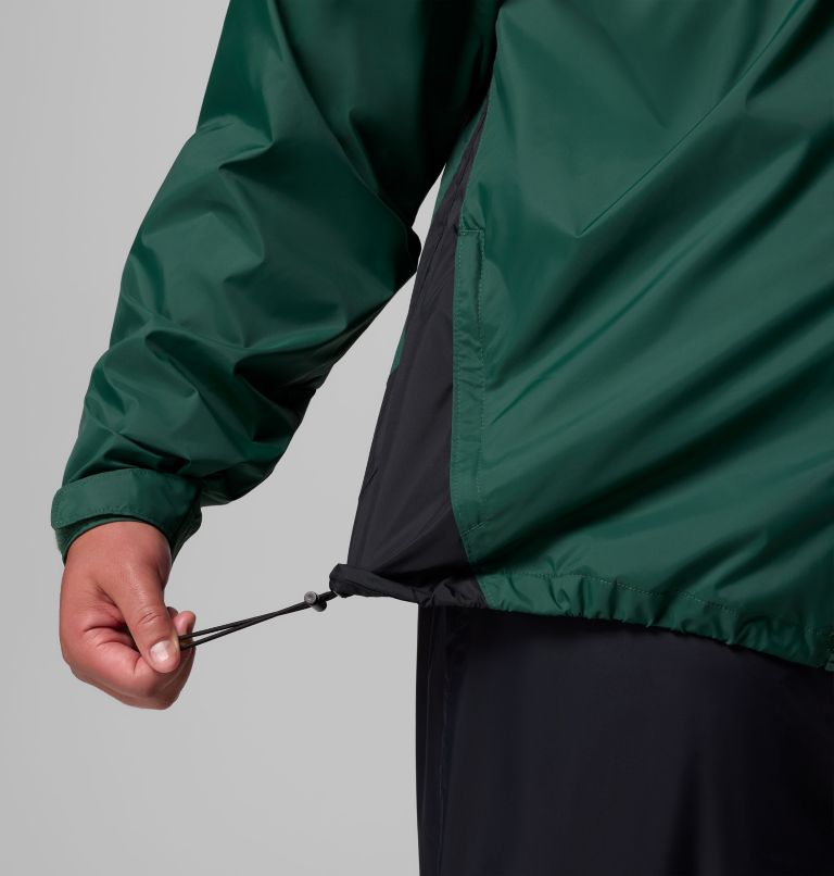 Men's Glennaker Lake II Rain Jacket - Big, Color: Rain Forest, Black, image 7