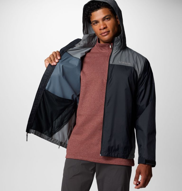Men's Glennaker Lake II Rain Jacket - Tall, Color: Black, City Grey, image 6