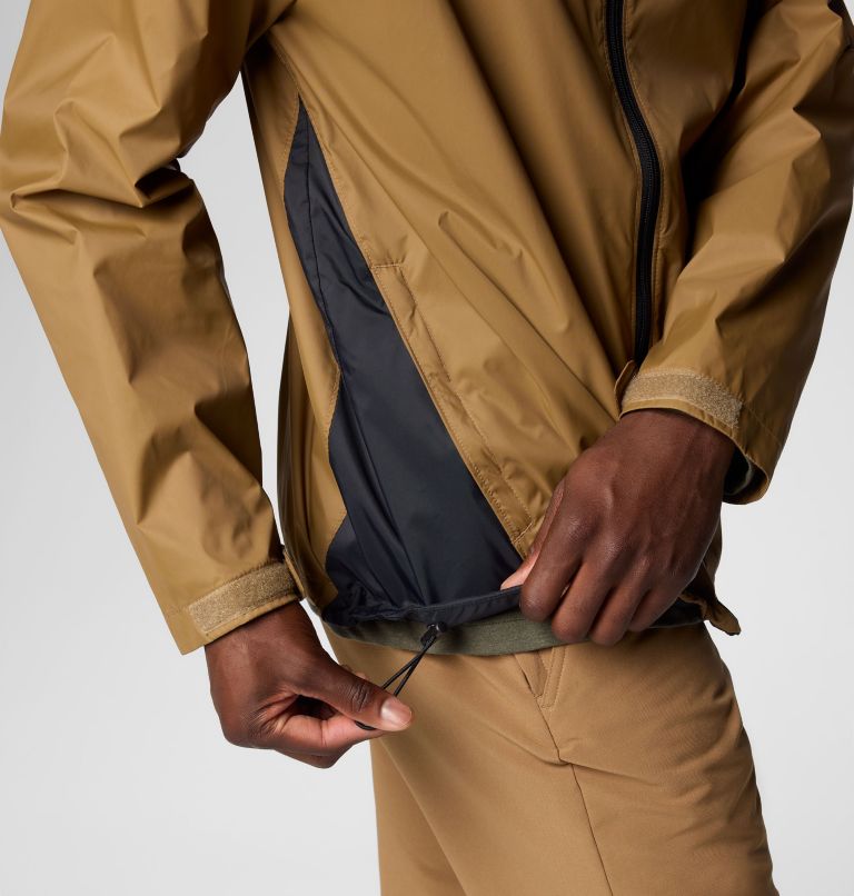 Men's Glennaker Lake II Rain Jacket - Tall, Color: Delta, Black, image 7