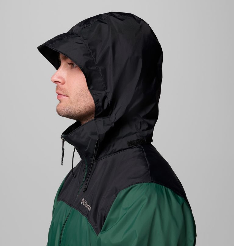 Men's Glennaker Lake II Rain Jacket - Tall, Color: Rain Forest, Black, image 8