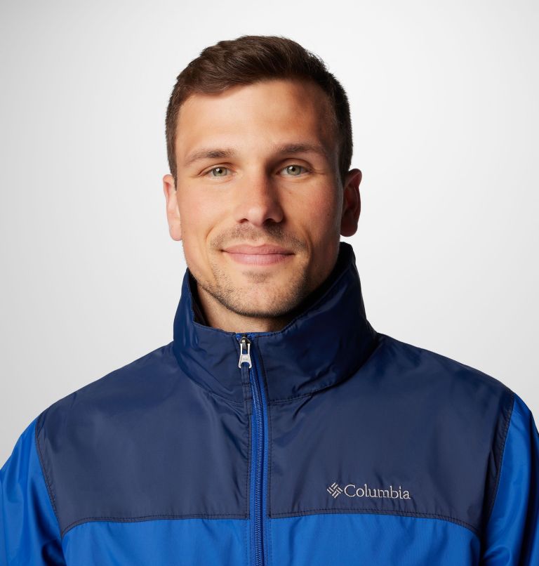 Men's Glennaker Lake II Rain Jacket - Tall, Color: Mountain Blue, Collegiate Navy, image 5