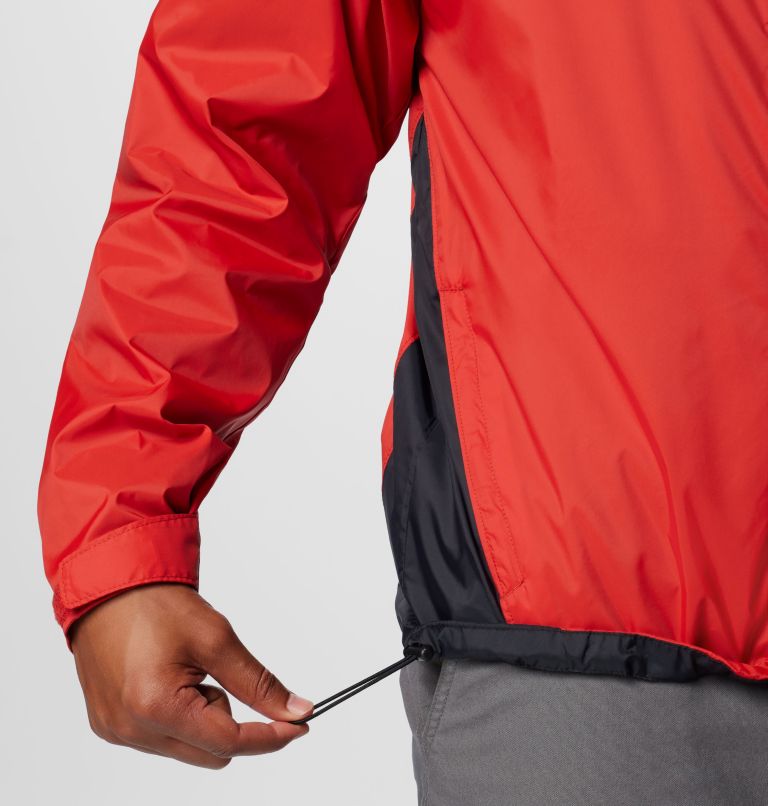 Men's Glennaker Lake II Rain Jacket - Tall, Color: Sail Red, Black, image 8