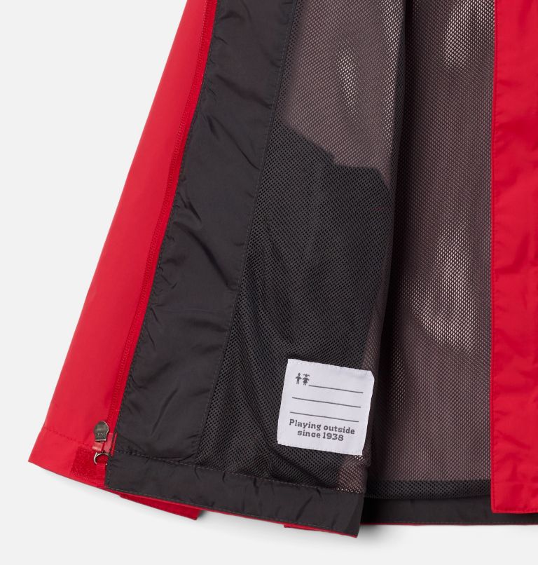 Boys' Watertight II Waterproof Jacket, Color: Mountain Red, image 3