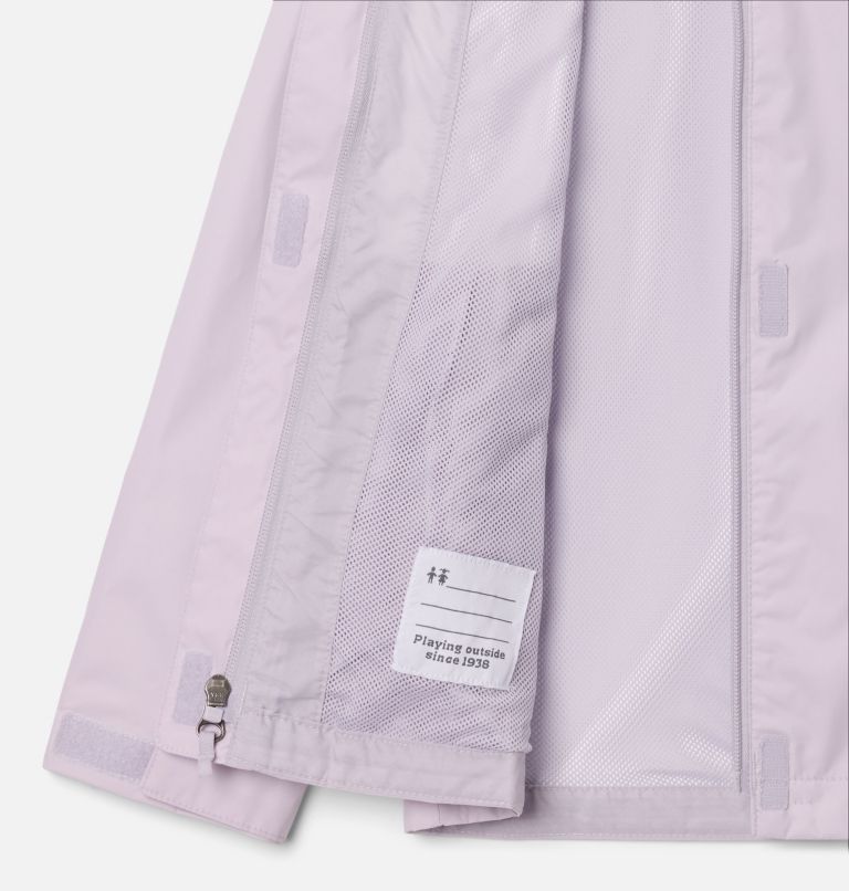 Girls' Arcadia Rain Jacket, Color: Lavender Pearl, image 3