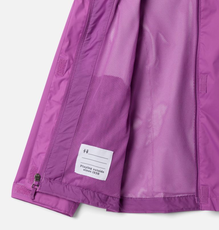 Girls' Arcadia Rain Jacket, Color: Razzle, image 3