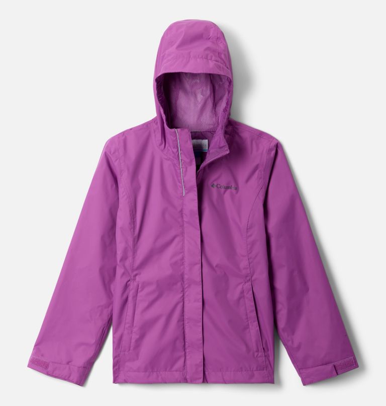 Girls' Arcadia Rain Jacket, Color: Razzle, image 1