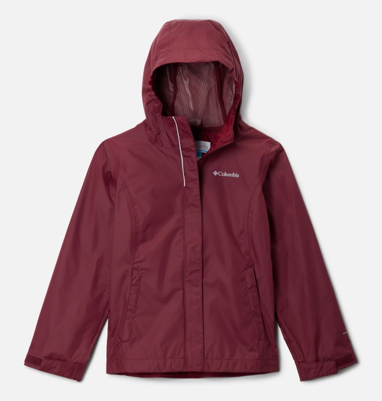 Girls' Arcadia Rain Jacket, Color: Rich Wine, image 1
