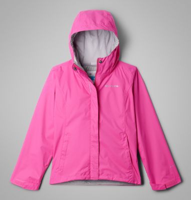 Girls' Arcadia II Waterproof Jacket, Color: Pink Ice, image 11