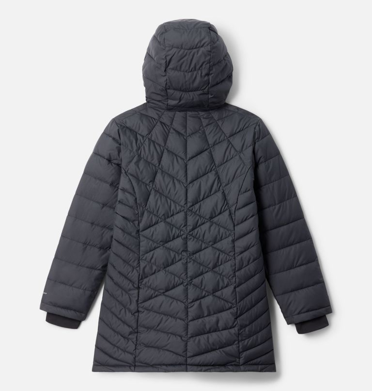 Girls' Heavenly II Hooded Long Jacket, Color: Black, image 2