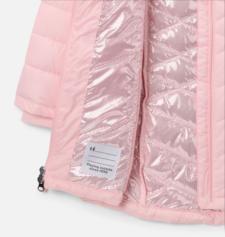 Girls' Heavenly II Hooded Long Jacket, Color: Satin Pink, image 3