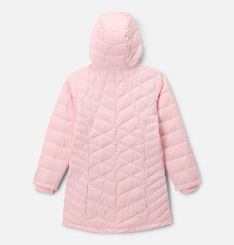 Girls' Heavenly II Hooded Long Jacket, Color: Satin Pink, image 2