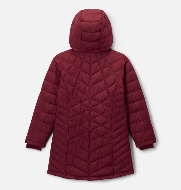 Girls' Heavenly II Hooded Long Jacket, Color: Rich Wine, image 2