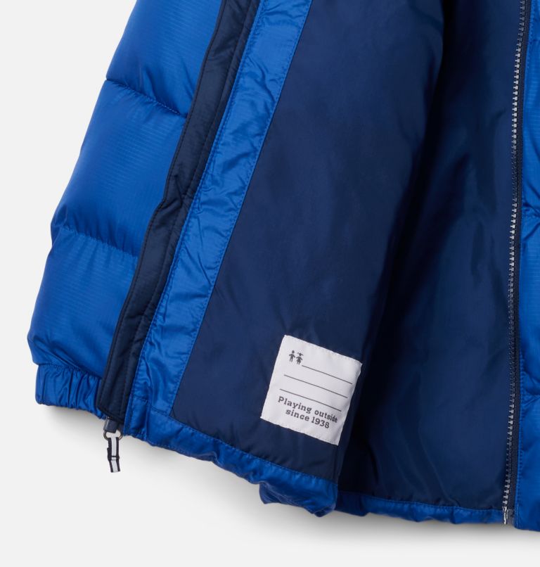 Kids' Puffect II Jacket, Color: Mountain Blue, Collegiate Navy, image 3