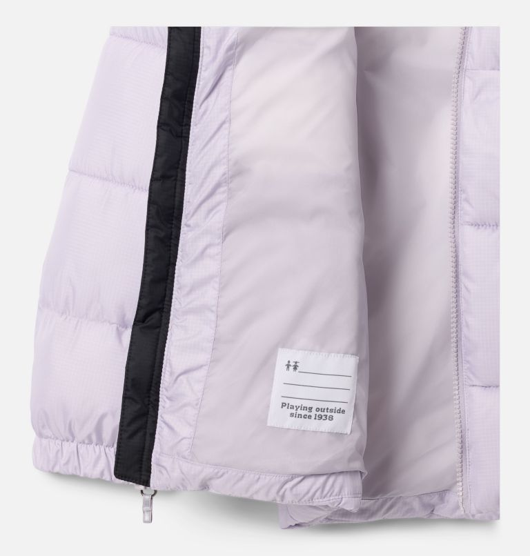 Kids' Puffect II Jacket, Color: Lavender Pearl, Black, image 3
