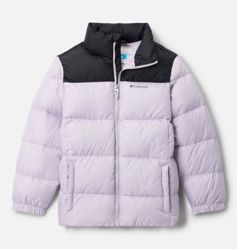 Kids' Puffect II Jacket, Color: Lavender Pearl, Black, image 1