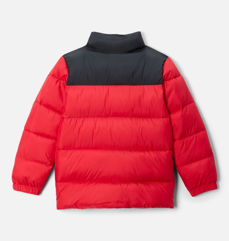 Kids' Puffect II Jacket, Color: Mountain Red, Black, image 2