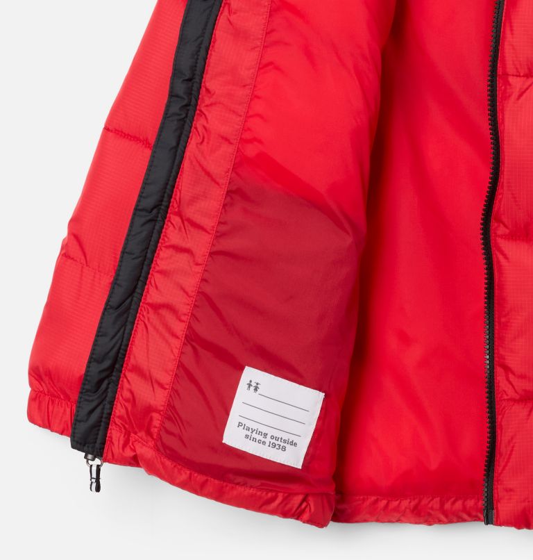 Youth Puffect II Puffer Jacket, Color: Mountain Red, Black, image 3