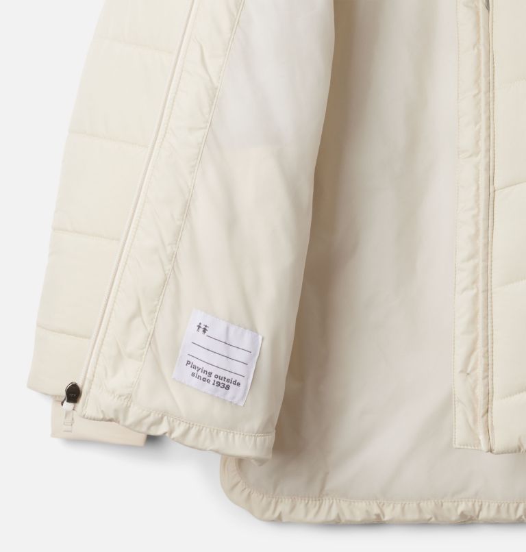 Girls' Katelyn Crest III Hooded Jacket, Color: Chalk, image 3