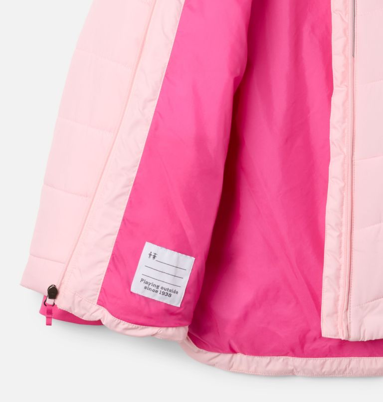 Girls' Katelyn Crest III Hooded Jacket, Color: Satin Pink, image 3