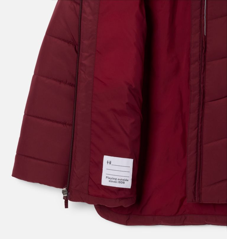 Girls' Katelyn Crest III Hooded Jacket, Color: Rich Wine, image 3