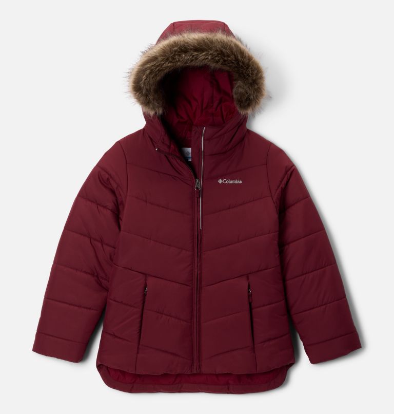 Girls' Katelyn Crest III Hooded Jacket, Color: Rich Wine, image 1