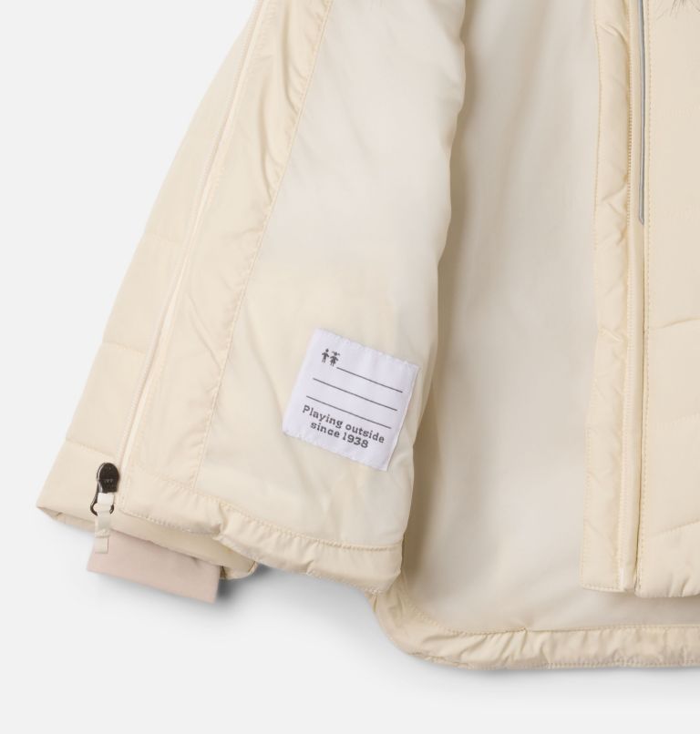 Girls' Toddler Katelyn Crest III Hooded Jacket, Color: Chalk, image 3