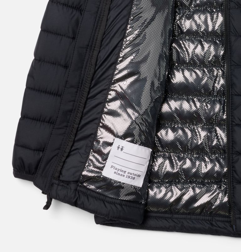 Boys' Powder Lite II Hooded Jacket, Color: Black, image 3