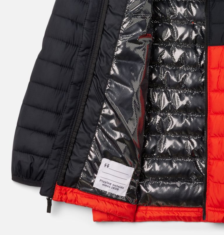 Manteau à capuchon Powder Lite II pour garçons, Color: Spicy, Black, image 3