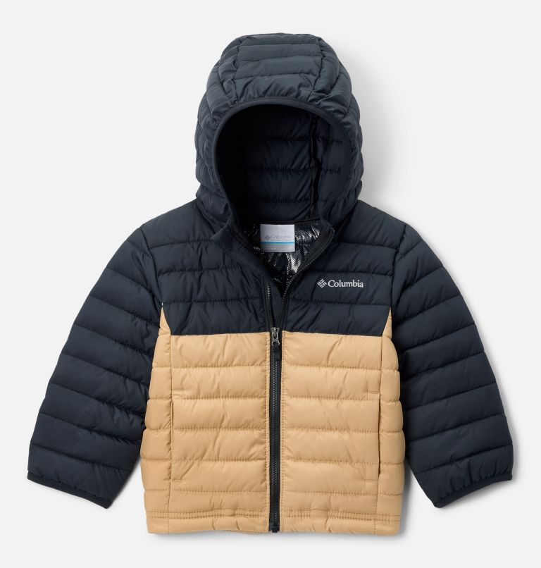 Boys' Toddler Powder Lite II Hooded Jacket, Color: Canoe, Black, image 1