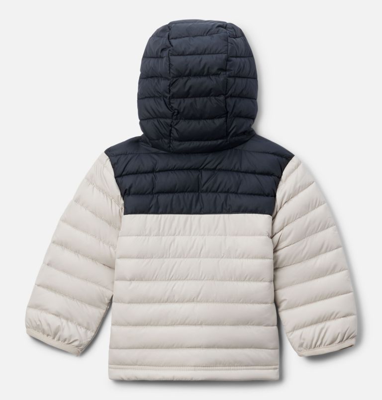 Boys' Toddler Powder Lite II Hooded Jacket, Color: Dark Stone, Black, image 2