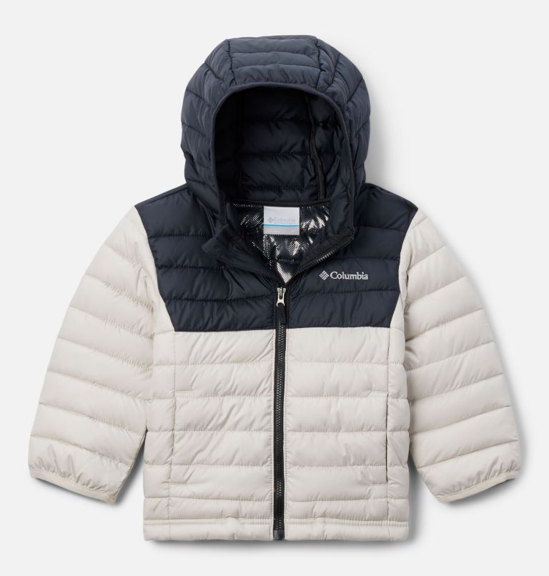 Boys' Toddler Powder Lite II Hooded Jacket, Color: Dark Stone, Black, image 1