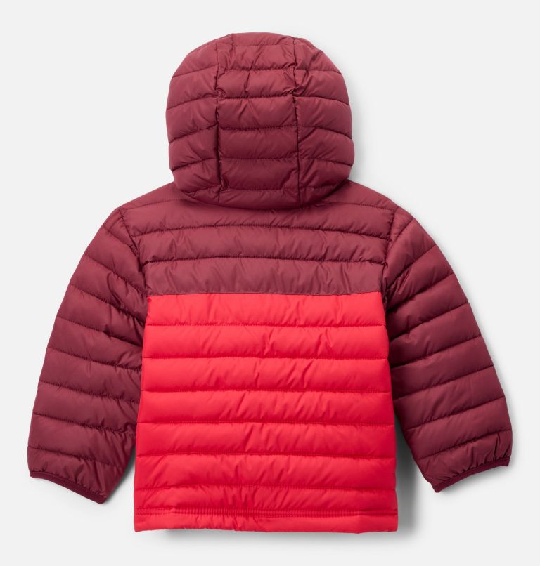 Boys' Toddler Powder Lite II Hooded Jacket, Color: Mountain Red, Rich Wine, image 2