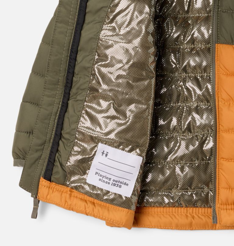 Boys' Toddler Powder Lite II Hooded Jacket, Color: Sunstone, Stone Green, image 3