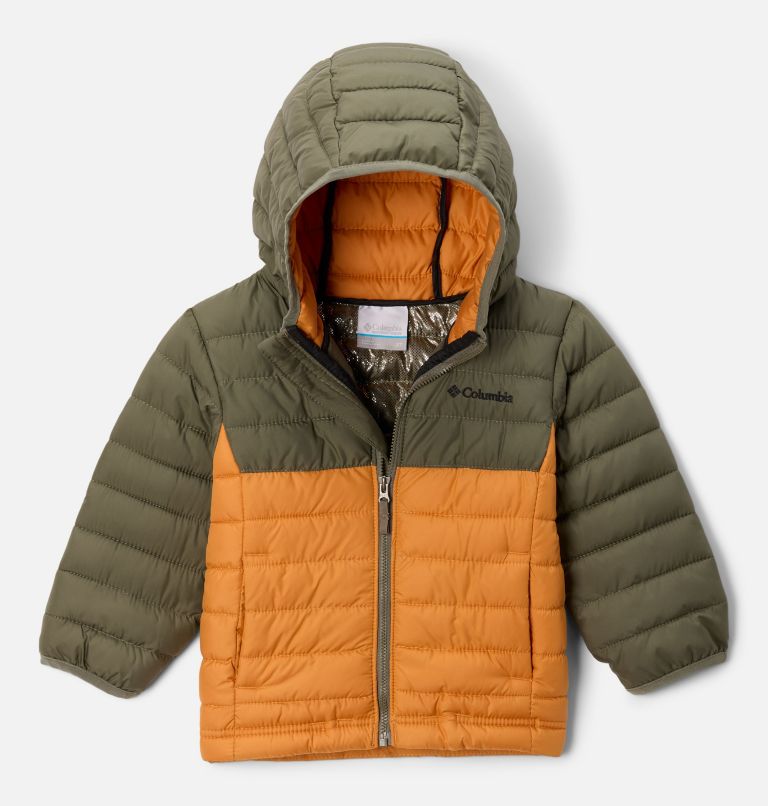 Boys' Toddler Powder Lite II Hooded Jacket, Color: Sunstone, Stone Green, image 1