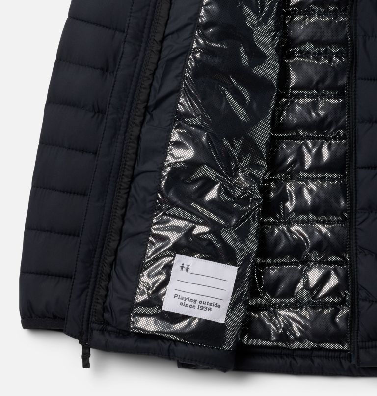 Boy's Powder Lite II Hooded Insulated Jacket, Color: Black, image 3